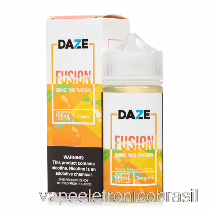 Vape Eletrônico Laranja Yuzu Tangerina - 7 Daze Fusion - 100ml 3mg